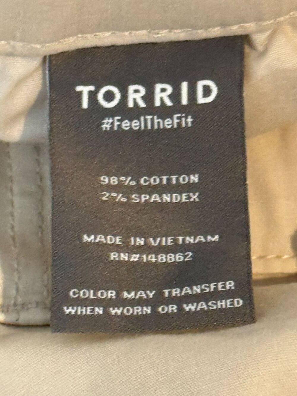 NWT Torrid Weekend Shorts Size 3 Beige Mid Rise Drawstring Plus Size - Picture 4 of 10